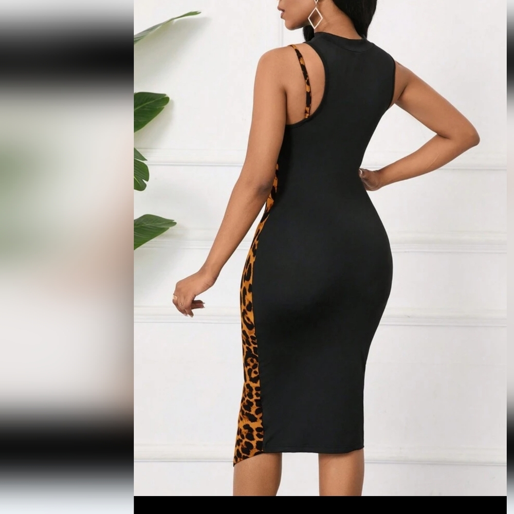 leopard black dress - Picture 3 of 3